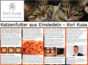 Publireportage-Kori-Kusa-Katzenfutter-Einsiedler-Anzeiger